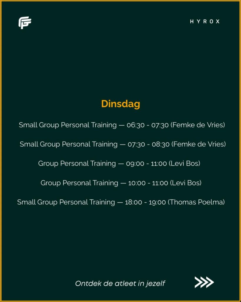 gustafit lessen dinsdag