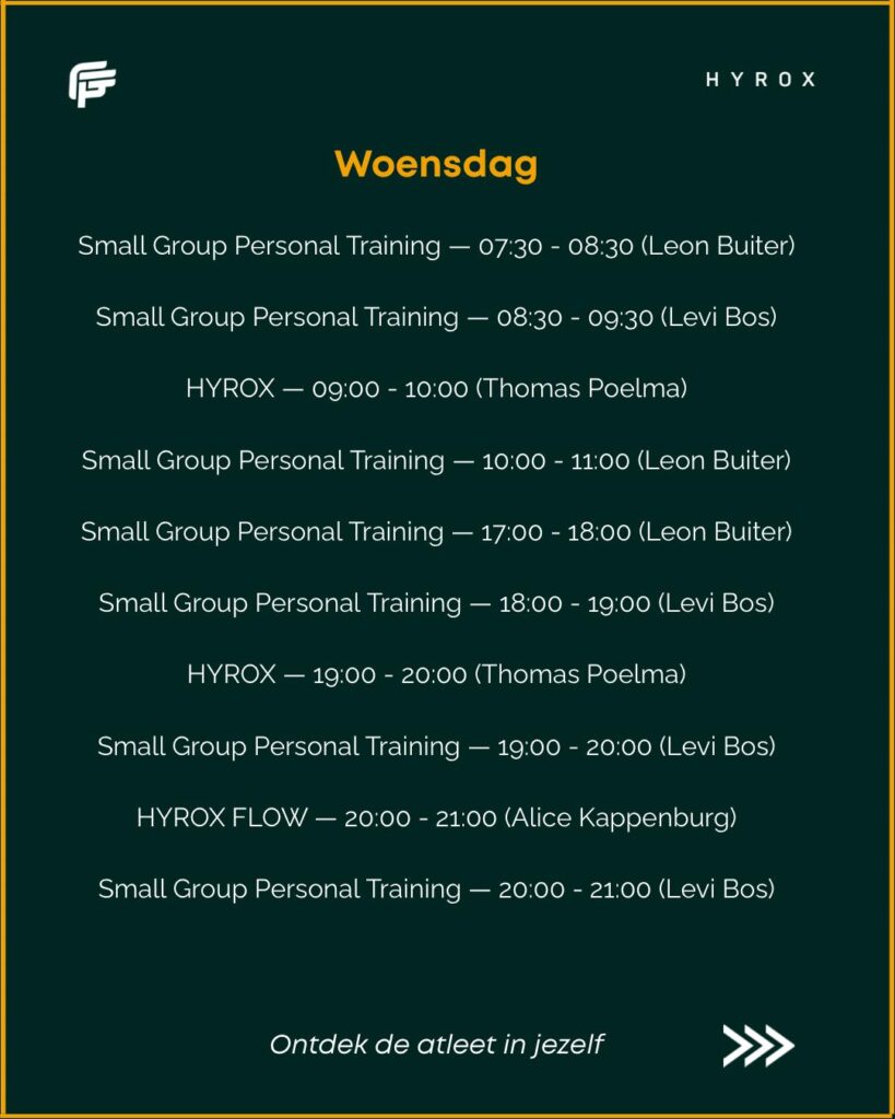 gustafit lessen woensdag