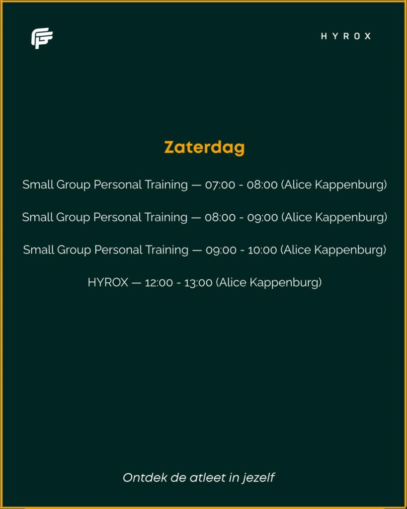 gustafit lessen zaterdag
